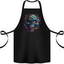 Candy Skull Cotton Apron 100% Organic Black