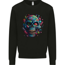 Candy Skull Kids Sweatshirt Jumper Black