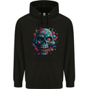 Candy Skull Mens 80% Cotton Hoodie Black