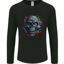 Candy Skull Mens Long Sleeve T-Shirt Black