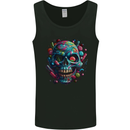 Candy Skull Mens Vest Tank Top Black