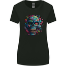 Candy Skull Womens Wider Cut T-Shirt Black