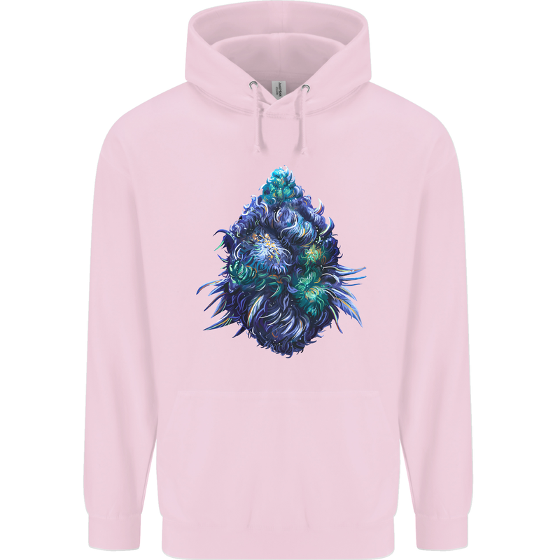 Cannabis Bud Drugs Marijuana Weed Childrens Kids Hoodie Light Pink