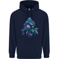 Cannabis Bud Drugs Marijuana Weed Childrens Kids Hoodie Navy Blue