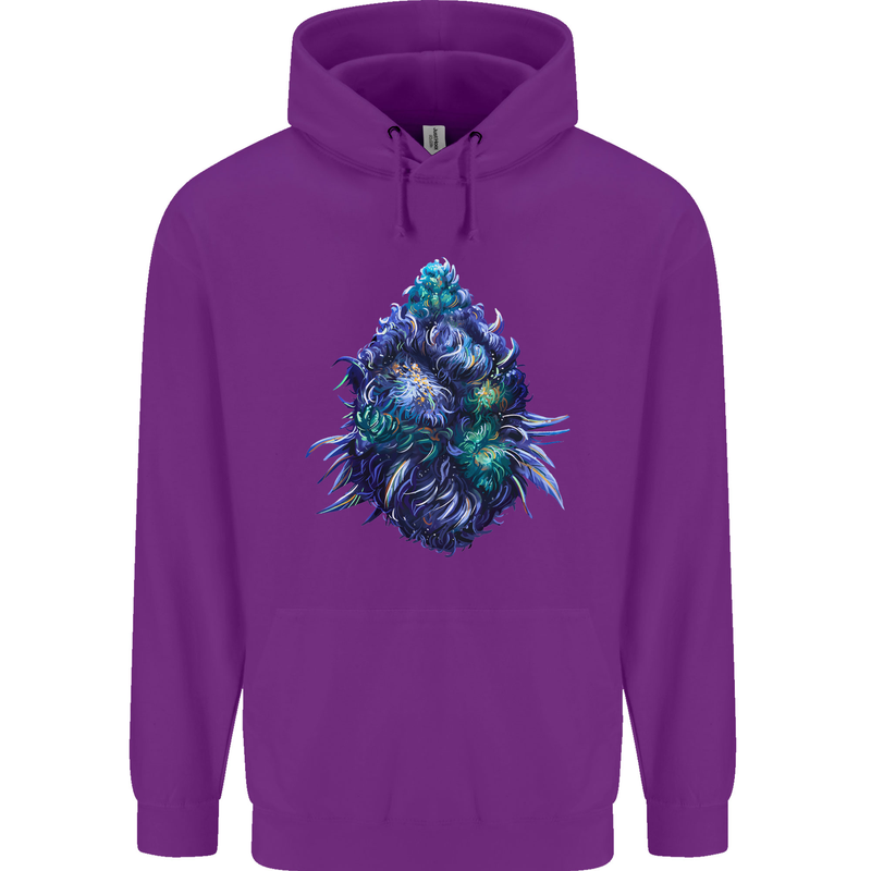 Cannabis Bud Drugs Marijuana Weed Childrens Kids Hoodie Purple