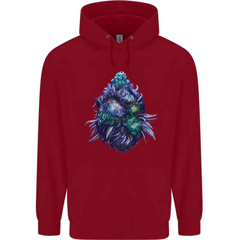 Cannabis Bud Drugs Marijuana Weed Childrens Kids Hoodie Red
