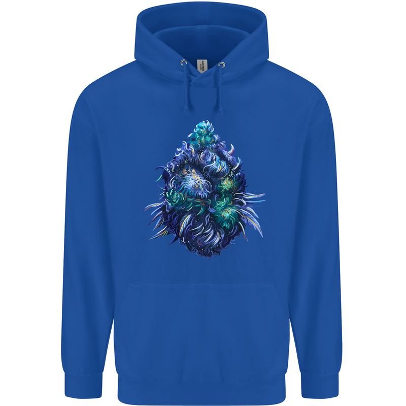Cannabis Bud Drugs Marijuana Weed Childrens Kids Hoodie Royal Blue