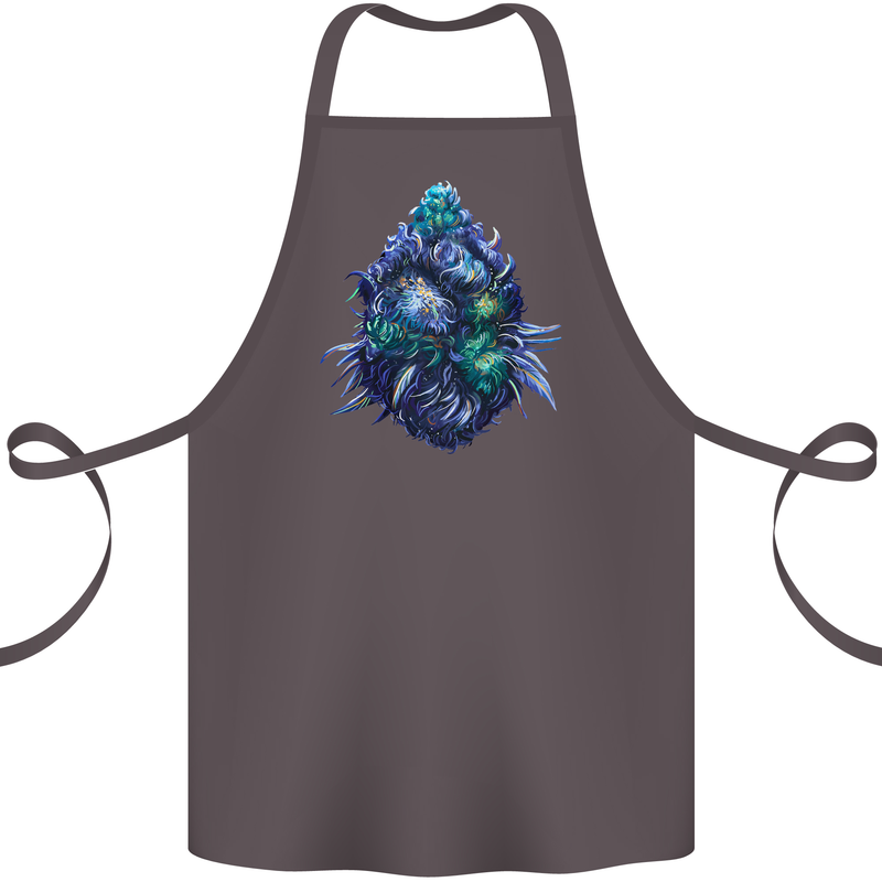 Cannabis Bud Drugs Marijuana Weed Cotton Apron 100% Organic Dark Grey