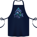Cannabis Bud Drugs Marijuana Weed Cotton Apron 100% Organic Navy Blue