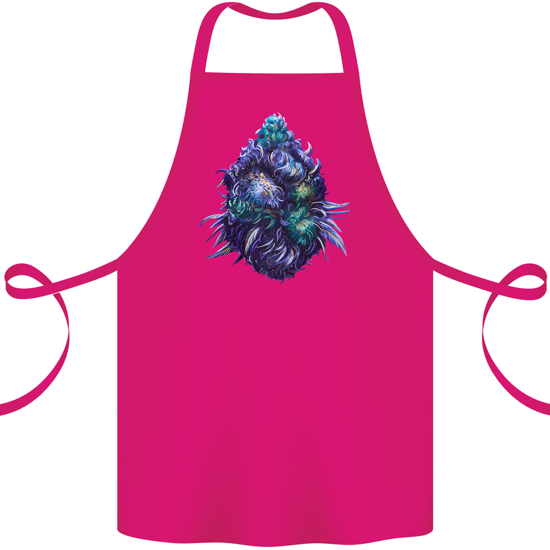 Cannabis Bud Drugs Marijuana Weed Cotton Apron 100% Organic Pink