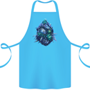 Cannabis Bud Drugs Marijuana Weed Cotton Apron 100% Organic Turquoise