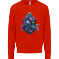 Cannabis Bud Drugs Marijuana Weed Kids Sweatshirt Jumper Bright Red