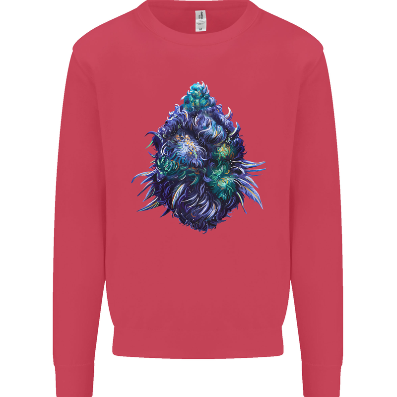 Cannabis Bud Drugs Marijuana Weed Kids Sweatshirt Jumper Heliconia