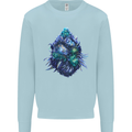 Cannabis Bud Drugs Marijuana Weed Kids Sweatshirt Jumper Light Blue