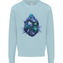 Cannabis Bud Drugs Marijuana Weed Kids Sweatshirt Jumper Light Blue