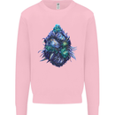 Cannabis Bud Drugs Marijuana Weed Kids Sweatshirt Jumper Light Pink