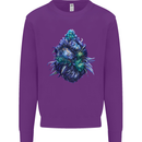 Cannabis Bud Drugs Marijuana Weed Kids Sweatshirt Jumper Purple