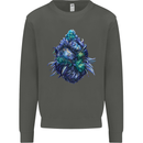 Cannabis Bud Drugs Marijuana Weed Kids Sweatshirt Jumper Storm Grey
