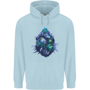 Cannabis Bud Drugs Marijuana Weed Mens 80% Cotton Hoodie Light Blue