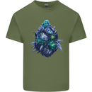 Cannabis Bud Drugs Marijuana Weed Mens Cotton T-Shirt Tee Top Military Green
