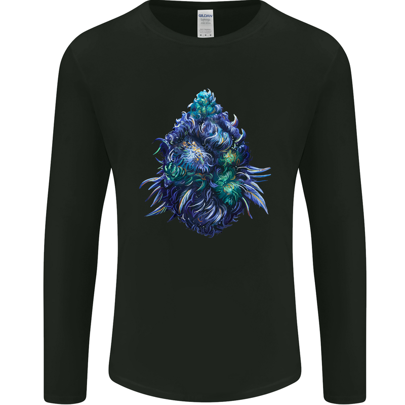 Cannabis Bud Drugs Marijuana Weed Mens Long Sleeve T-Shirt Black