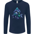 Cannabis Bud Drugs Marijuana Weed Mens Long Sleeve T-Shirt Navy Blue