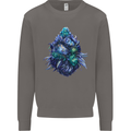 Cannabis Bud Drugs Marijuana Weed Mens Sweatshirt Jumper Charcoal