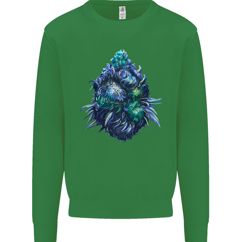 Cannabis Bud Drugs Marijuana Weed Mens Sweatshirt Jumper Irish Green
