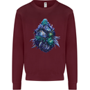 Cannabis Bud Drugs Marijuana Weed Mens Sweatshirt Jumper Maroon