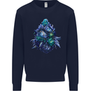 Cannabis Bud Drugs Marijuana Weed Mens Sweatshirt Jumper Navy Blue