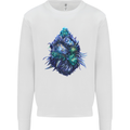 Cannabis Bud Drugs Marijuana Weed Mens Sweatshirt Jumper White