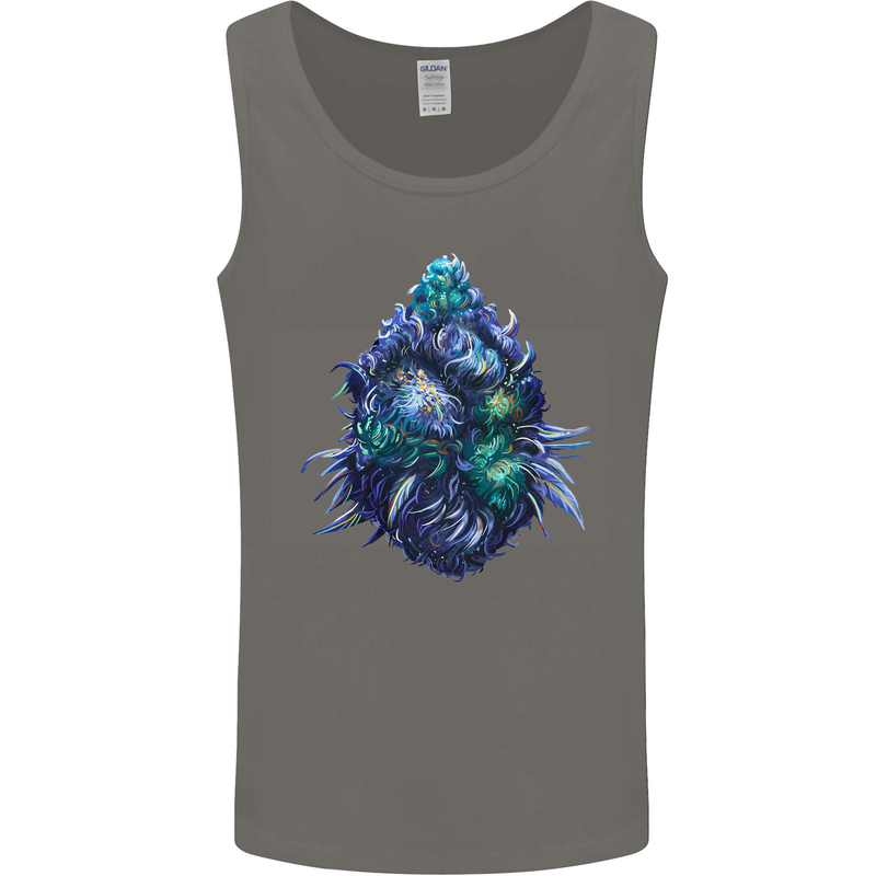 Cannabis Bud Drugs Marijuana Weed Mens Vest Tank Top Charcoal