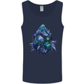 Cannabis Bud Drugs Marijuana Weed Mens Vest Tank Top Navy Blue
