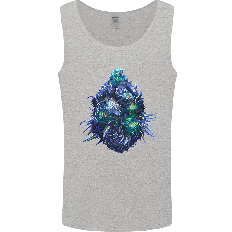 Cannabis Bud Drugs Marijuana Weed Mens Vest Tank Top Sports Grey