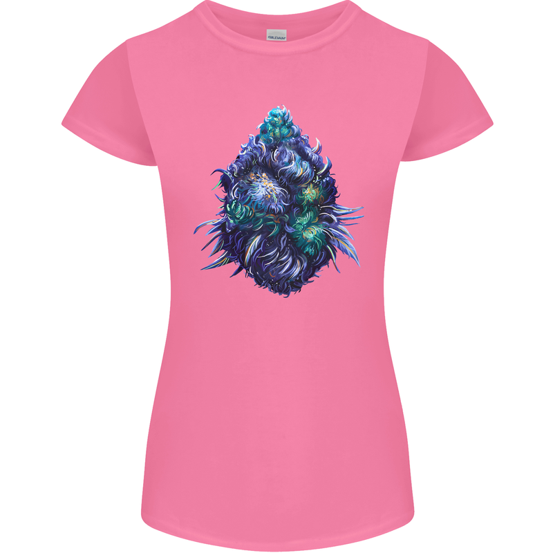 Cannabis Bud Drugs Marijuana Weed Womens Petite Cut T-Shirt Azalea