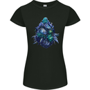 Cannabis Bud Drugs Marijuana Weed Womens Petite Cut T-Shirt Black