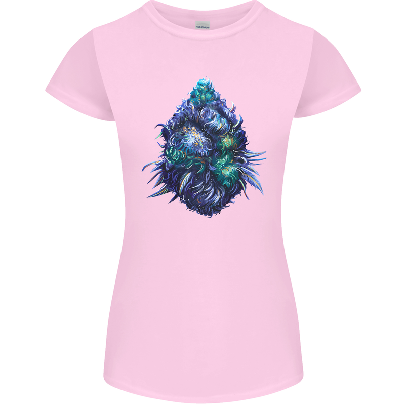Cannabis Bud Drugs Marijuana Weed Womens Petite Cut T-Shirt Light Pink