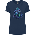 Cannabis Bud Drugs Marijuana Weed Womens Wider Cut T-Shirt Navy Blue