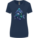 Cannabis Bud Drugs Marijuana Weed Womens Wider Cut T-Shirt Navy Blue