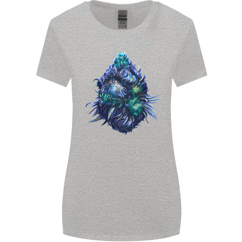 Cannabis Bud Drugs Marijuana Weed Womens Wider Cut T-Shirt Sports Grey