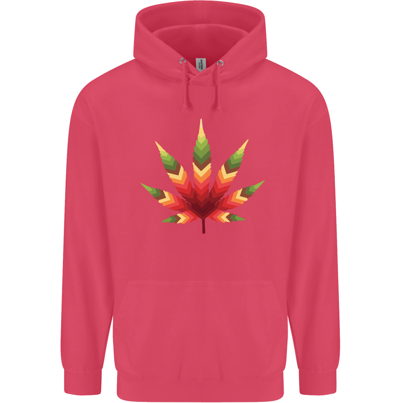 Cannabis Leaf Weed Drugs Marijuana Weed Childrens Kids Hoodie Heliconia
