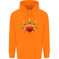 Cannabis Leaf Weed Drugs Marijuana Weed Childrens Kids Hoodie Orange