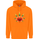 Cannabis Leaf Weed Drugs Marijuana Weed Childrens Kids Hoodie Orange