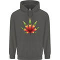 Cannabis Leaf Weed Drugs Marijuana Weed Childrens Kids Hoodie Storm Grey