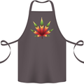 Cannabis Leaf Weed Drugs Marijuana Weed Cotton Apron 100% Organic Dark Grey