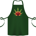 Cannabis Leaf Weed Drugs Marijuana Weed Cotton Apron 100% Organic Forest Green
