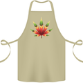 Cannabis Leaf Weed Drugs Marijuana Weed Cotton Apron 100% Organic Khaki