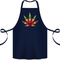 Cannabis Leaf Weed Drugs Marijuana Weed Cotton Apron 100% Organic Navy Blue