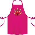 Cannabis Leaf Weed Drugs Marijuana Weed Cotton Apron 100% Organic Pink