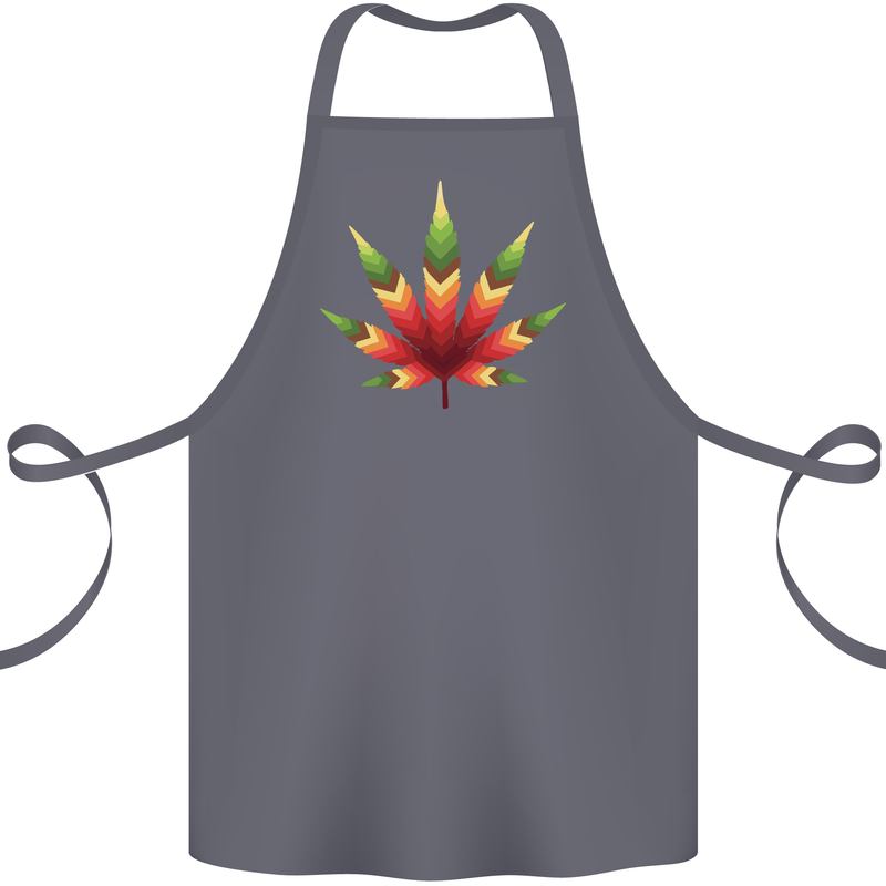 Cannabis Leaf Weed Drugs Marijuana Weed Cotton Apron 100% Organic Steel